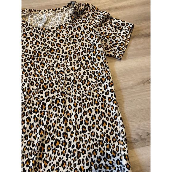 Jenni Intimates, women's animal/leopard print short sleeve night shirt sz medium - Picture 4 of 9